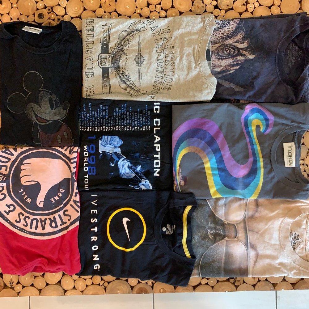 Lot of 8 Men  t-shirts  Harley Divison,Niki,Levi's
